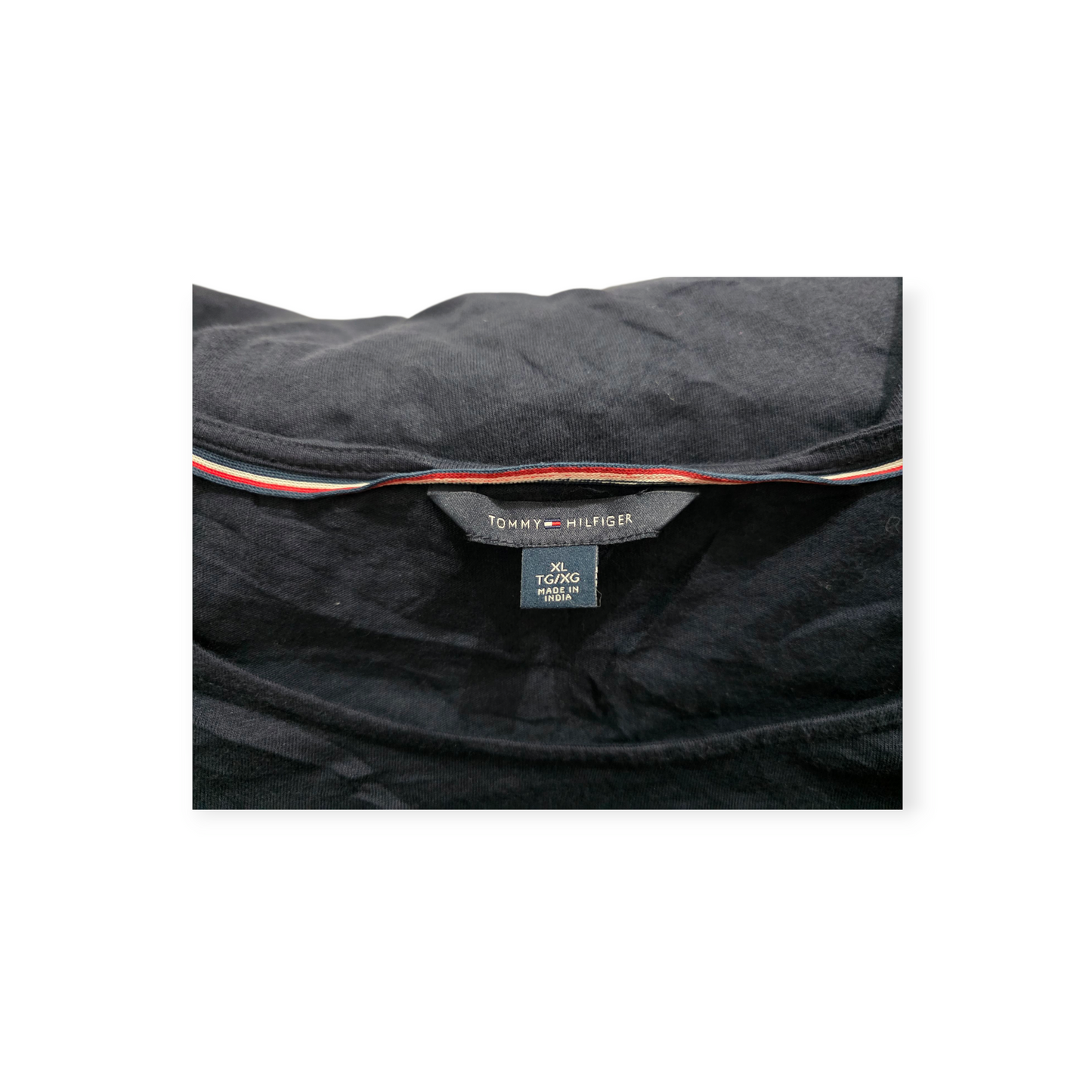 Blusa Tommy Hilfiger Xgrande Xl Azul Marino Manga Amplia