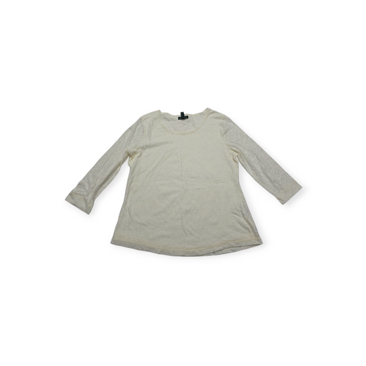 Playera Ralph Lauren Grande L Color Beige Manga 3/4