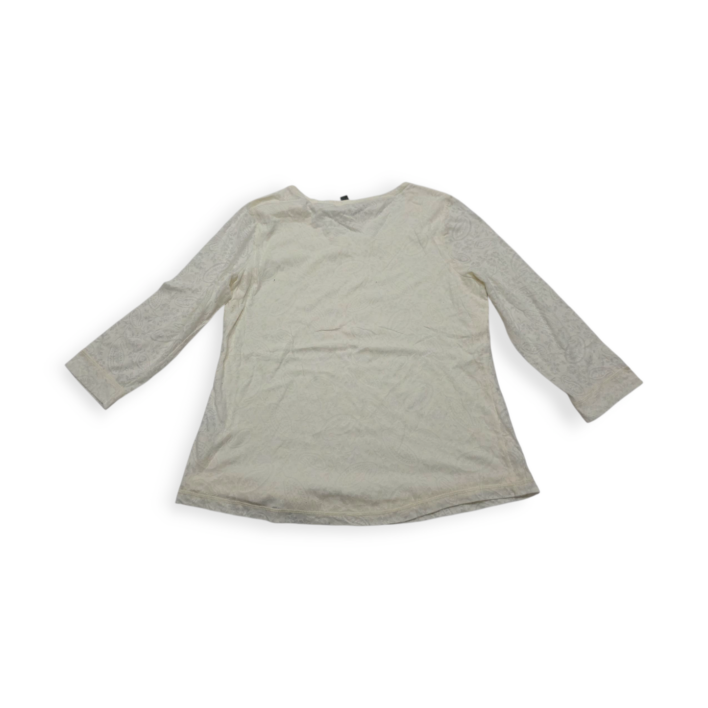 Playera Ralph Lauren Grande L Color Beige Manga 3/4