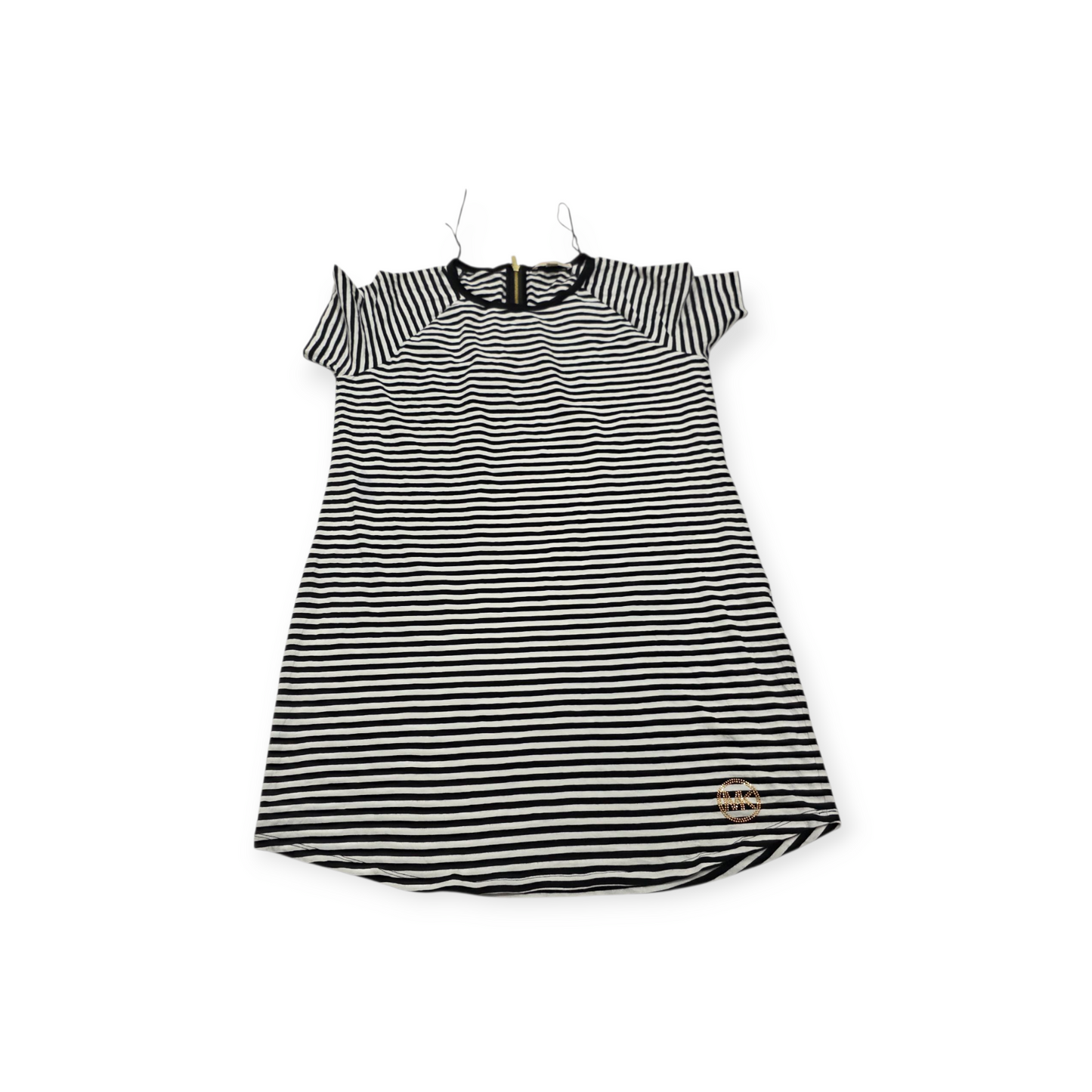 Vestido Michael Kors Grande L Manga Corta Rayada