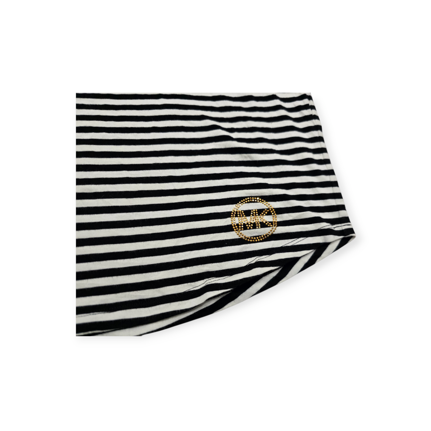 Vestido Michael Kors Grande L Manga Corta Rayada
