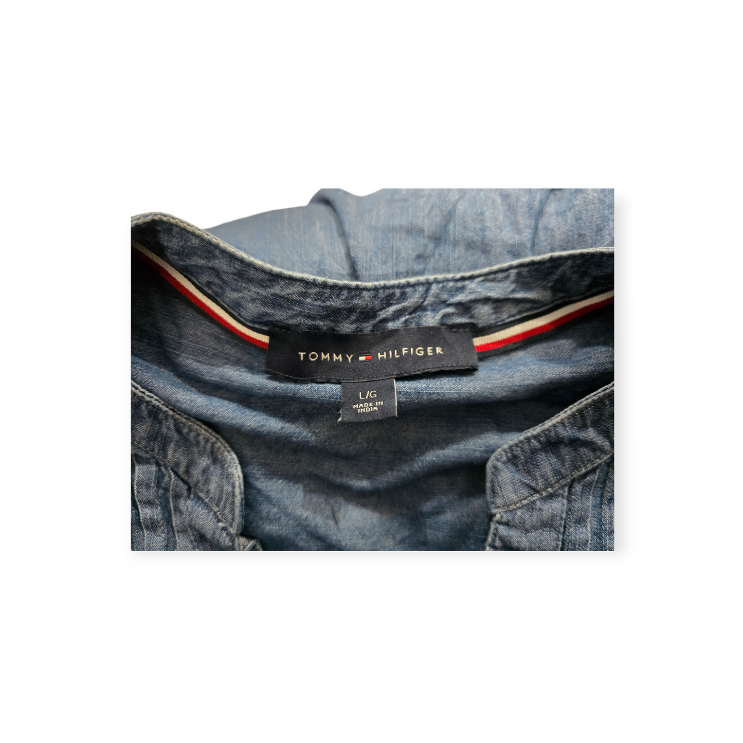 Blusa Tommy Hilfiger Grande L Sin Mangas De Mezclilla