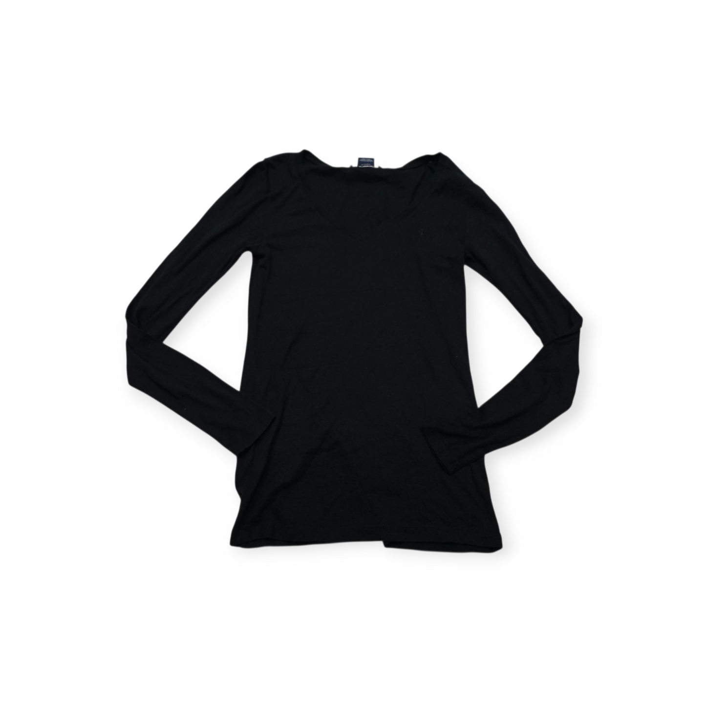 Playera Ralph Lauren Sport Grande L Negra M/larga Pony Negro