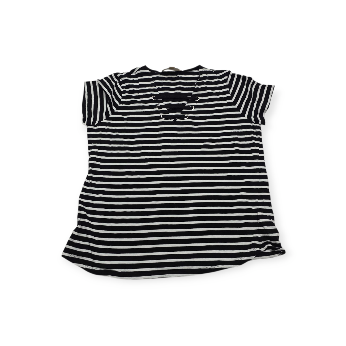 Playera Michael Kors Grande L Negra/blanco Rayada