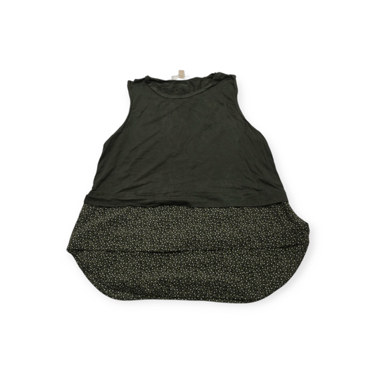 Blusa Michael Kors Mediana M Verde Sin Mangas Con Flores