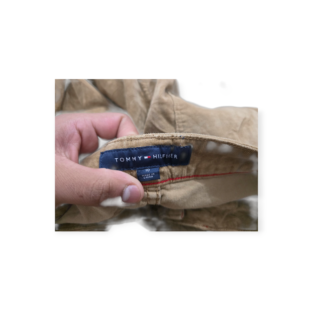 Pantalon Tommy Hilfiger Talla 10 De Pana Color Cafe