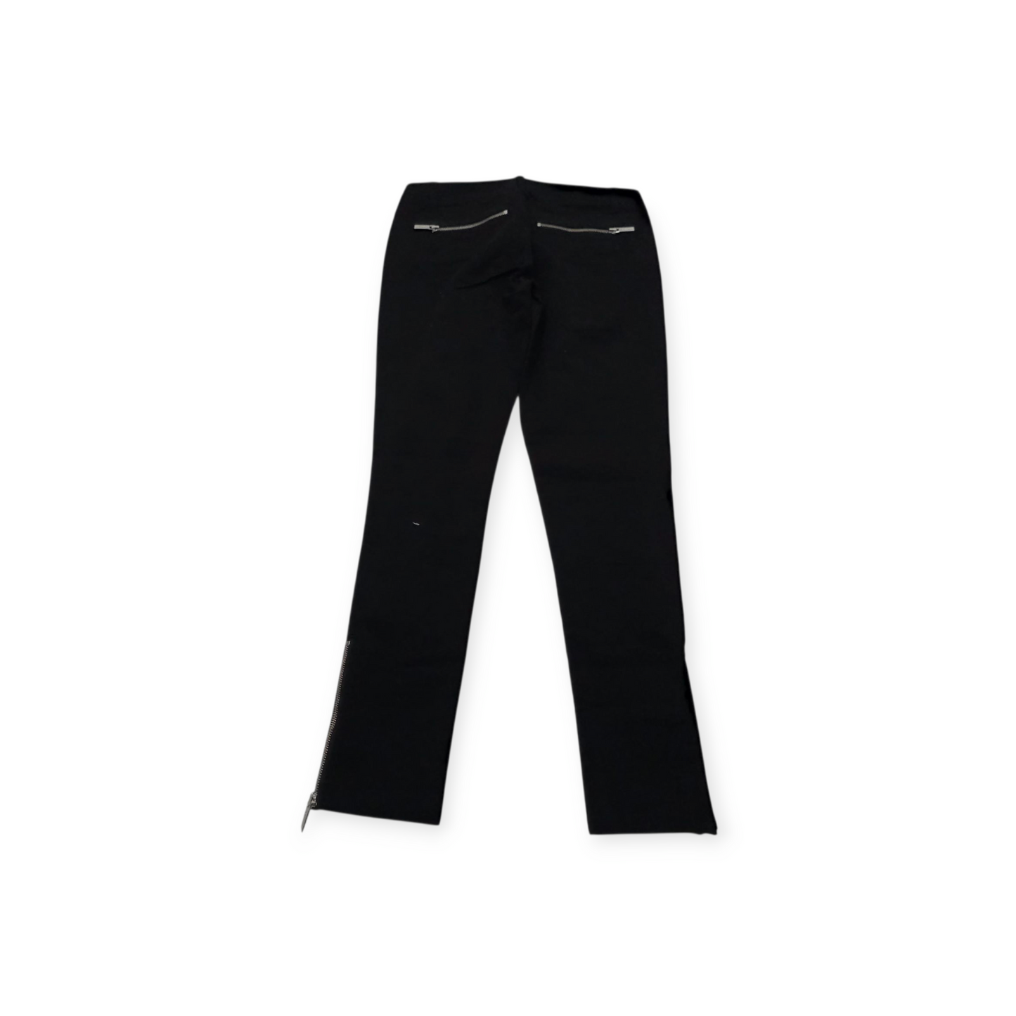 Pantalon Michael Kors Talla 4 Negro Con Cierres Plateados