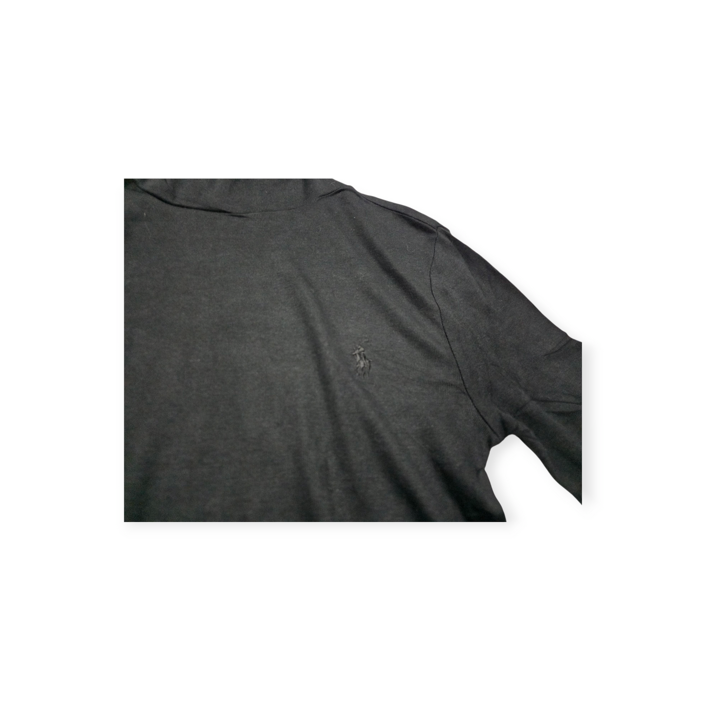 Playera Ralph Lauren Sport Talla M Negra Turtle Neck Mujer