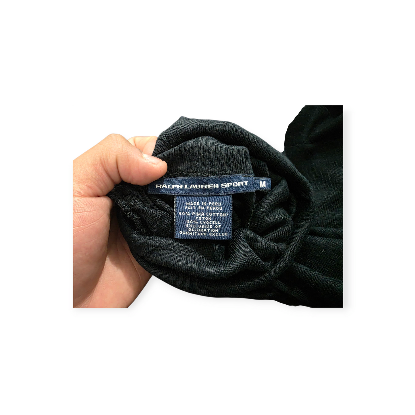 Playera Ralph Lauren Sport Talla M Negra Turtle Neck Mujer