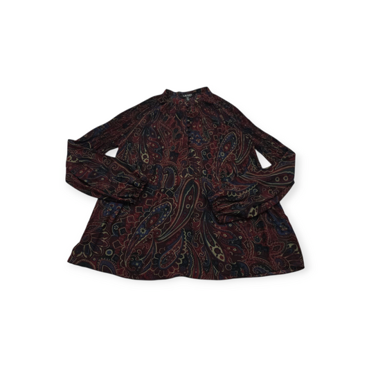 Blusa Ralph Lauren Xgrande Xl Vino Con Figuras Manga Larga
