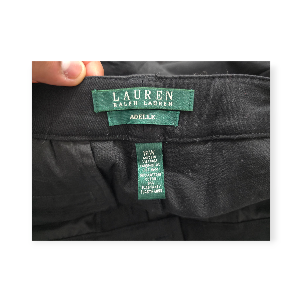 Pantalon Ralph Lauren Adwle Talla 16w Color Negro