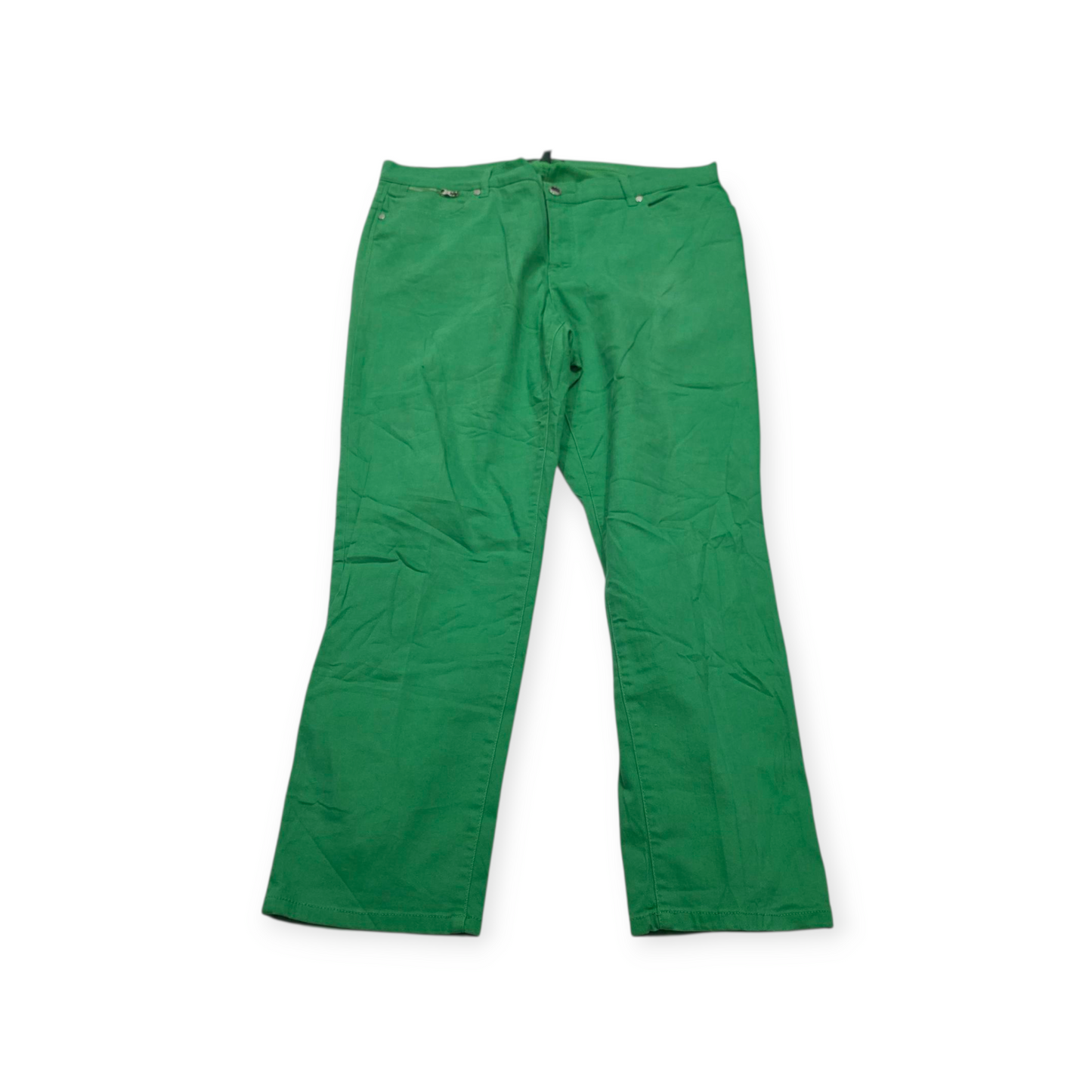 Pantalon Ralph Lauren Talla 18w Color Verde De Mujer