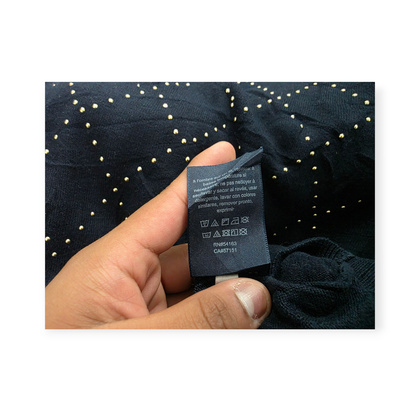Sueter Tommy Hilfiger Grande L Azul Marino Con Estoperoles