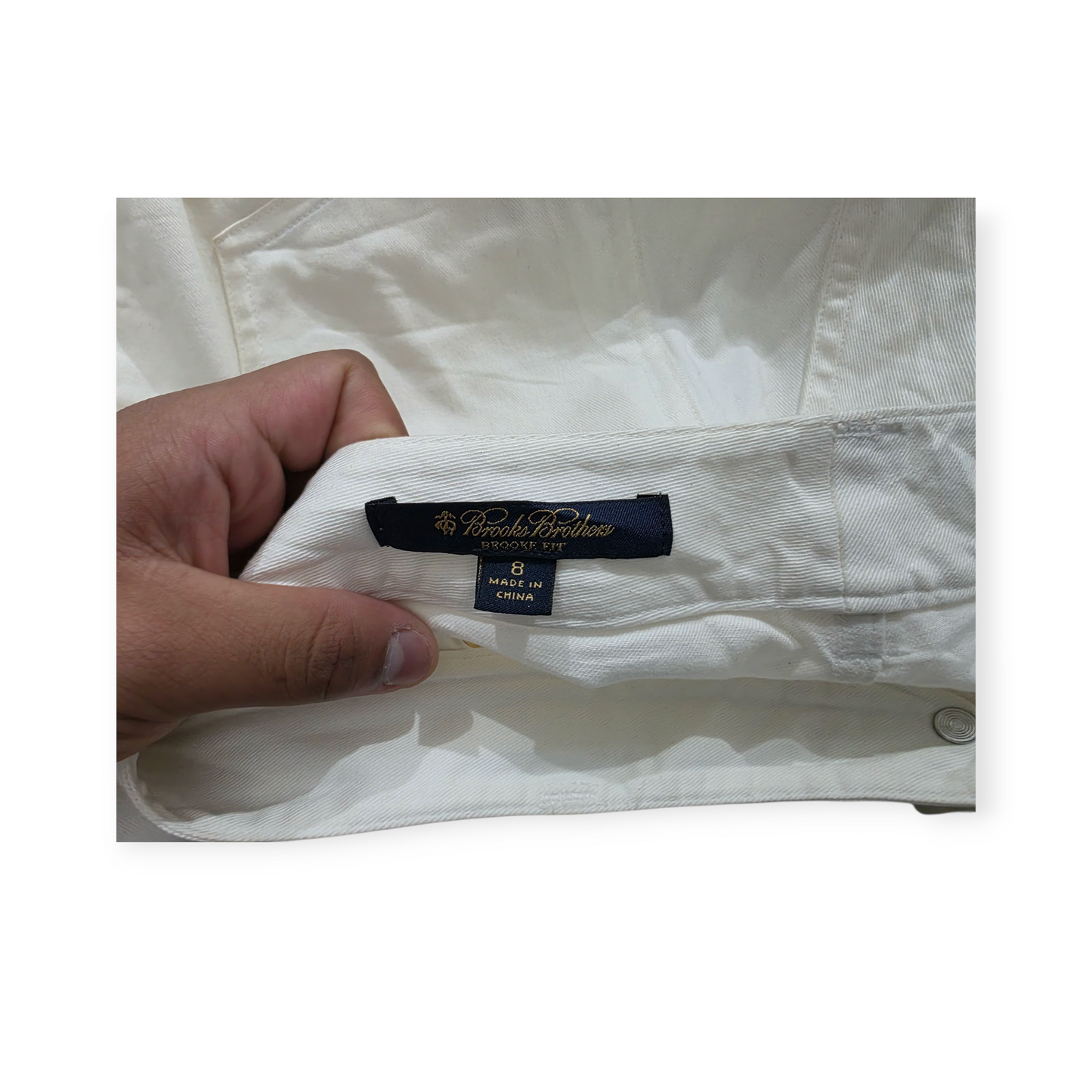 Pantalon Brooks Brothers Color Blanco Talla 8