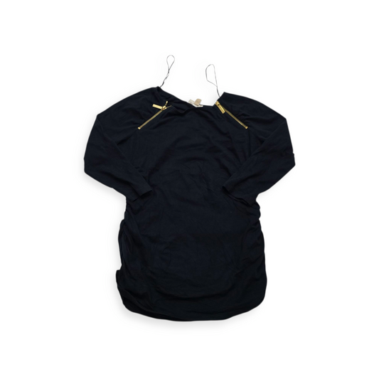 Blusa Michael Kors Mediana M Azul Marino Cierres Manga Larga