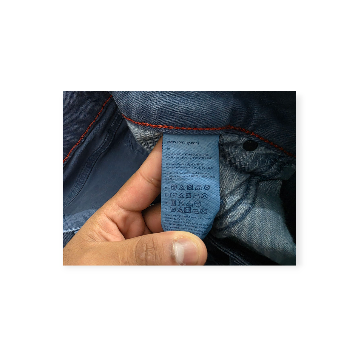 Short Tommy Hilfiger Azul Acero Talla 10 De Mujer