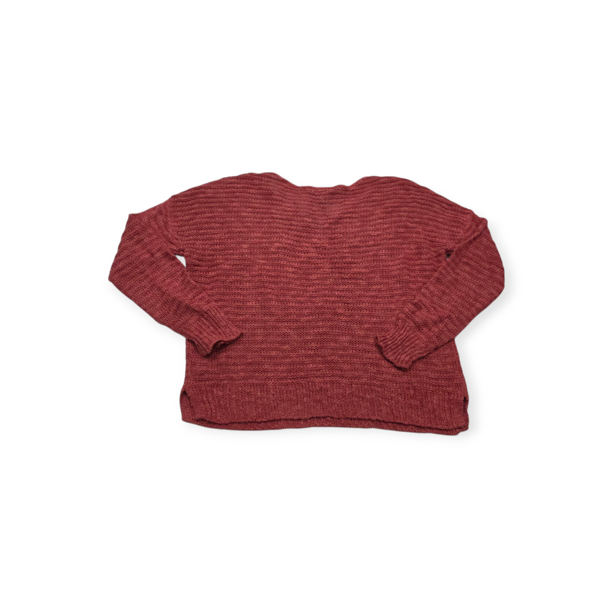 Blusa Ralph Lauren De Lino Chico S Coral Oscuro Manga Larga
