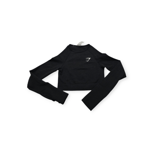Playera Crop Top Gymshark Xchica Xs Gris Oscuro Manga Larga