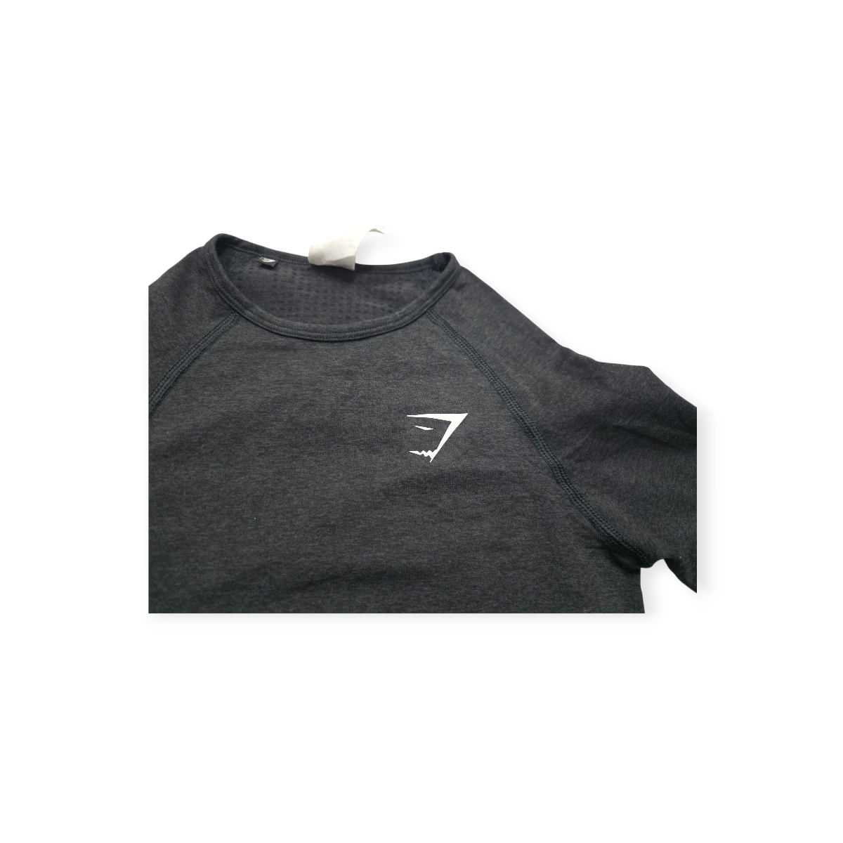Playera Crop Top Gymshark Xchica Xs Gris Oscuro Manga Larga