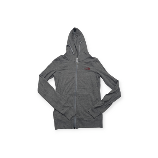 Sudadera The North Face Xchica Xs Cierre Completo Gris Rojo