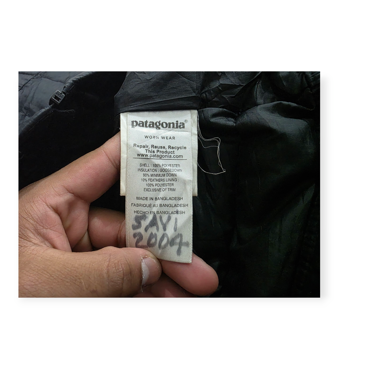 Chamarra Patagonia Xchica Xs De Mujer Negro Pluma De Ganso