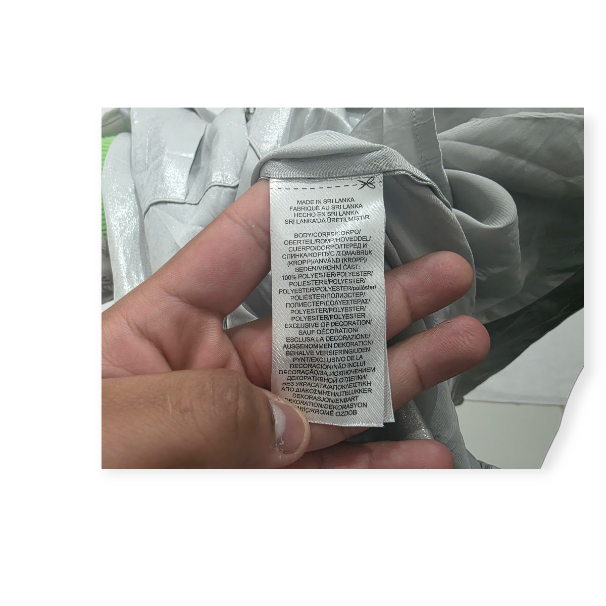 Camisa Ralph Lauren Gris Brillante Extra Chica De Mujer