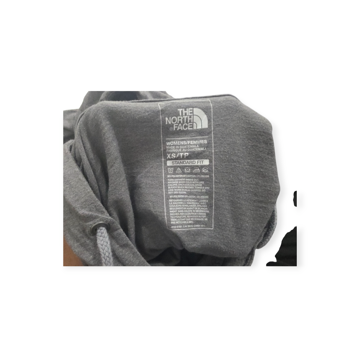 Sudadera The North Face Xchica Xs Cierre Completo Gris Rojo