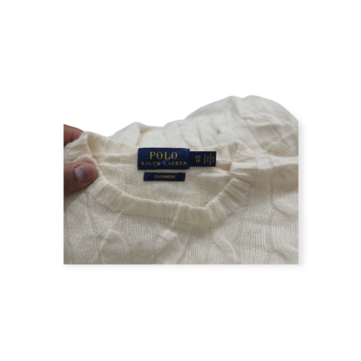 Sueter Polo Ralph Lauren De Cashmere Xchico Xs Color Beige