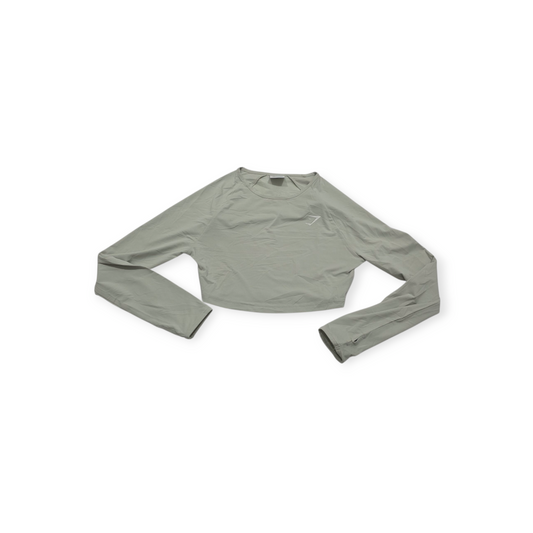 Playera Corta Gymshark Extra Chica Color Gris Claro