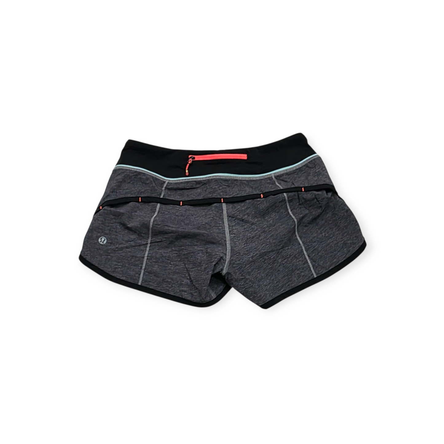Short Lululemon Talla 4 Gris Con Negro