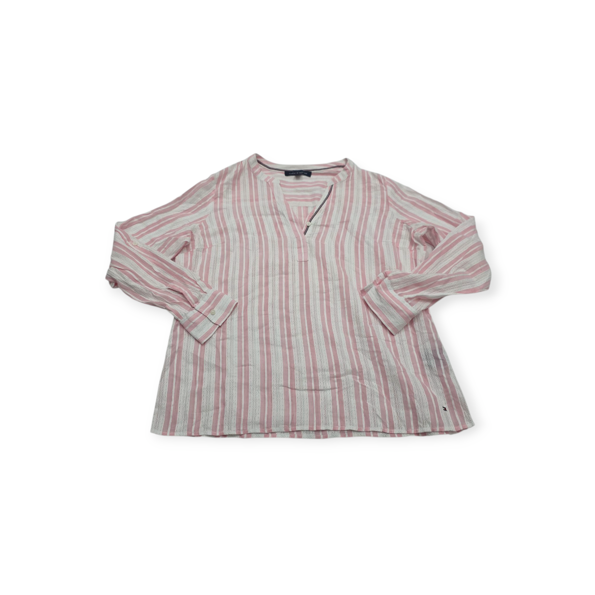Blusa Tommy Hilfiger Mediana M Rosa Claro Con Blanco