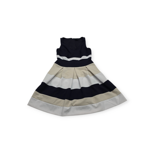Vestido Ralph Lauren Talla 8 Petite Negro Con Beige