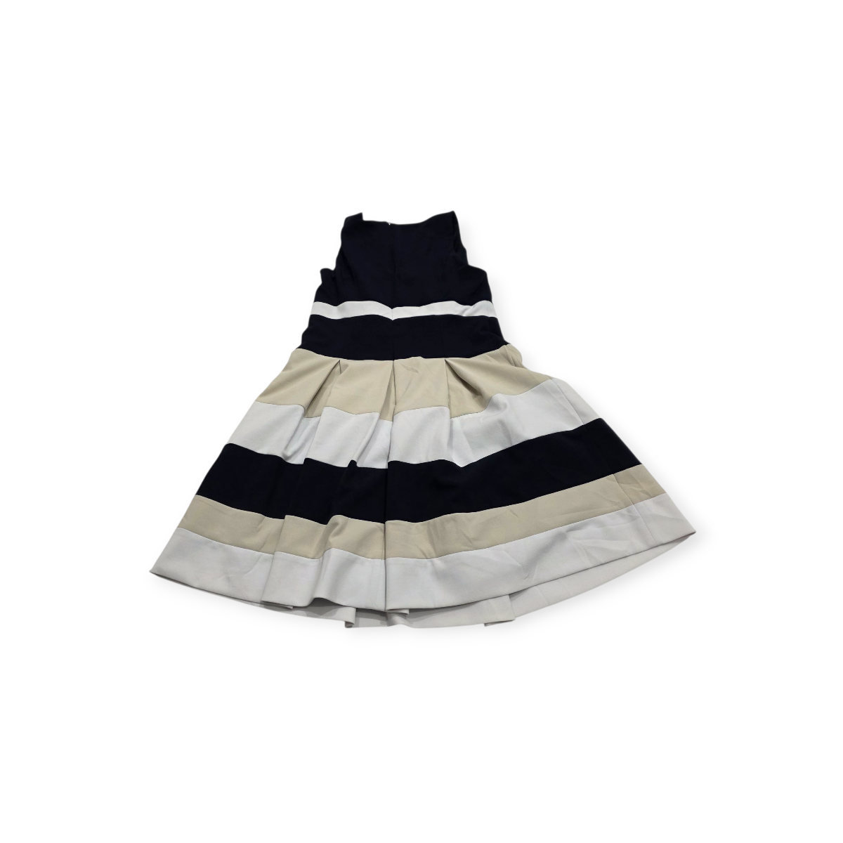Vestido Ralph Lauren Talla 8 Petite Negro Con Beige