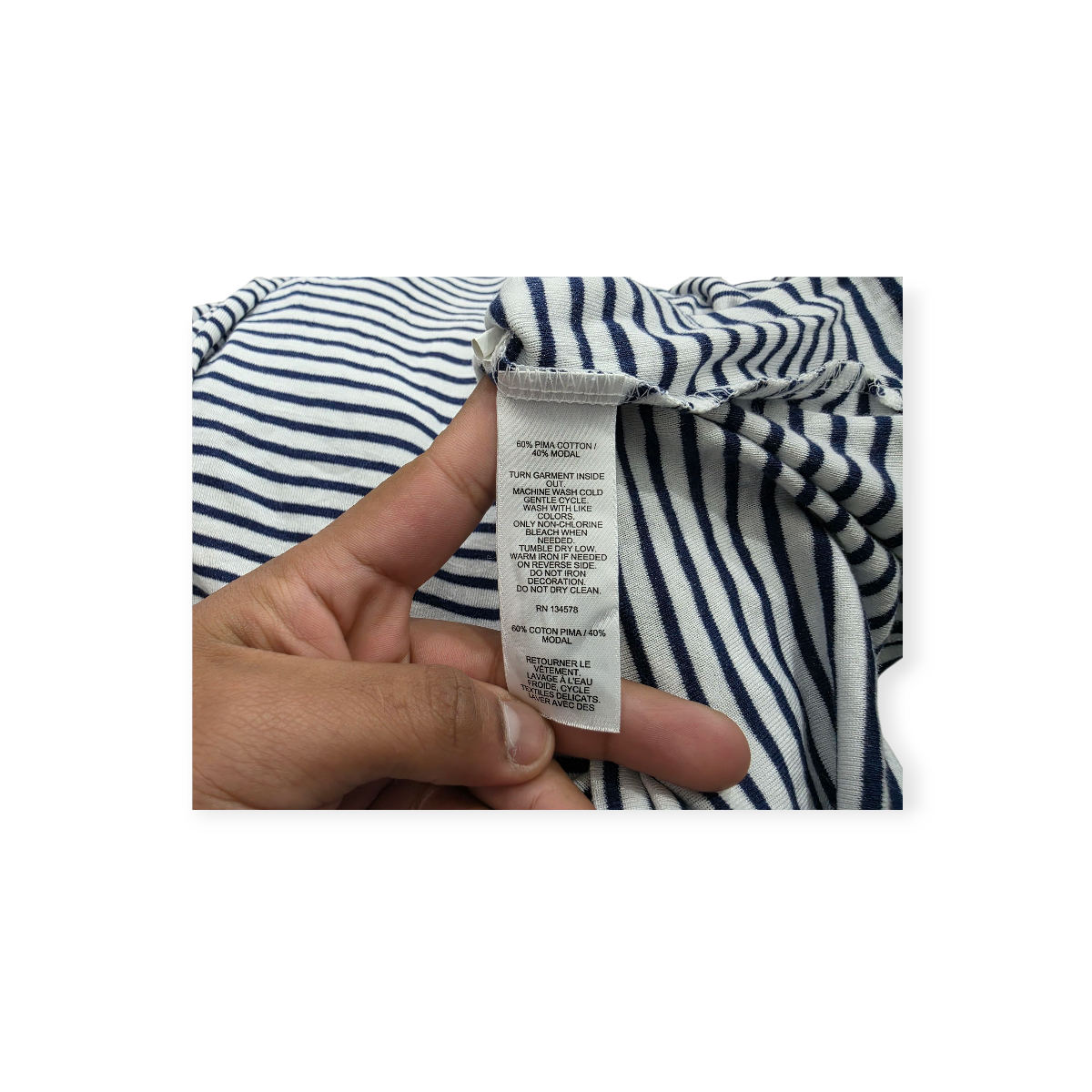 Playera Vineyard Vines Grande L Rayada Azul