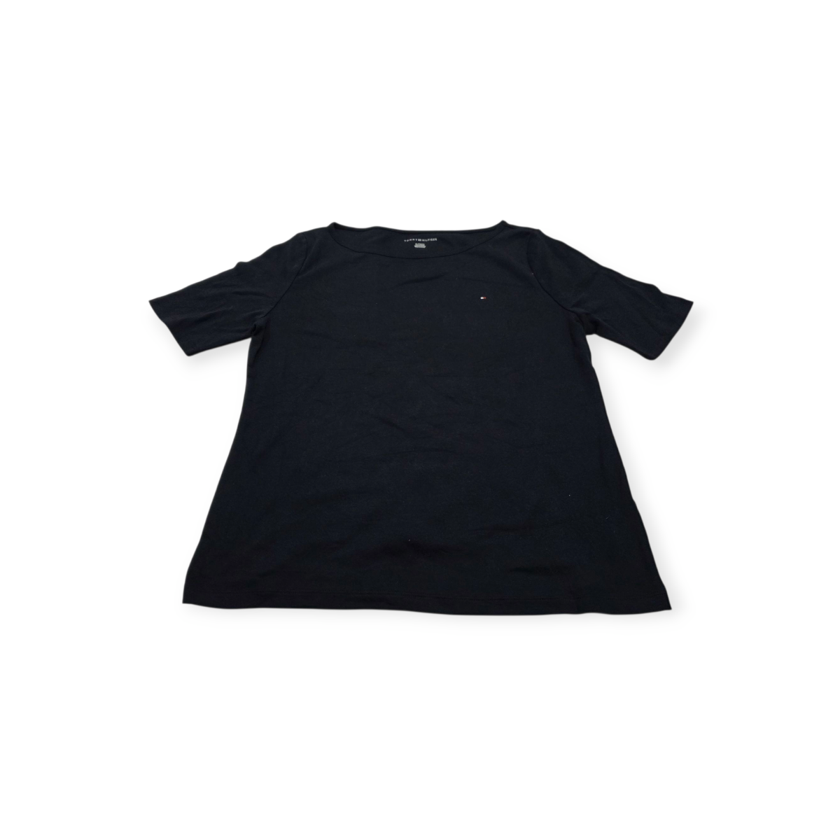 Playera Tommy Hilfiger Xgrande Xl Negra Manga Corta