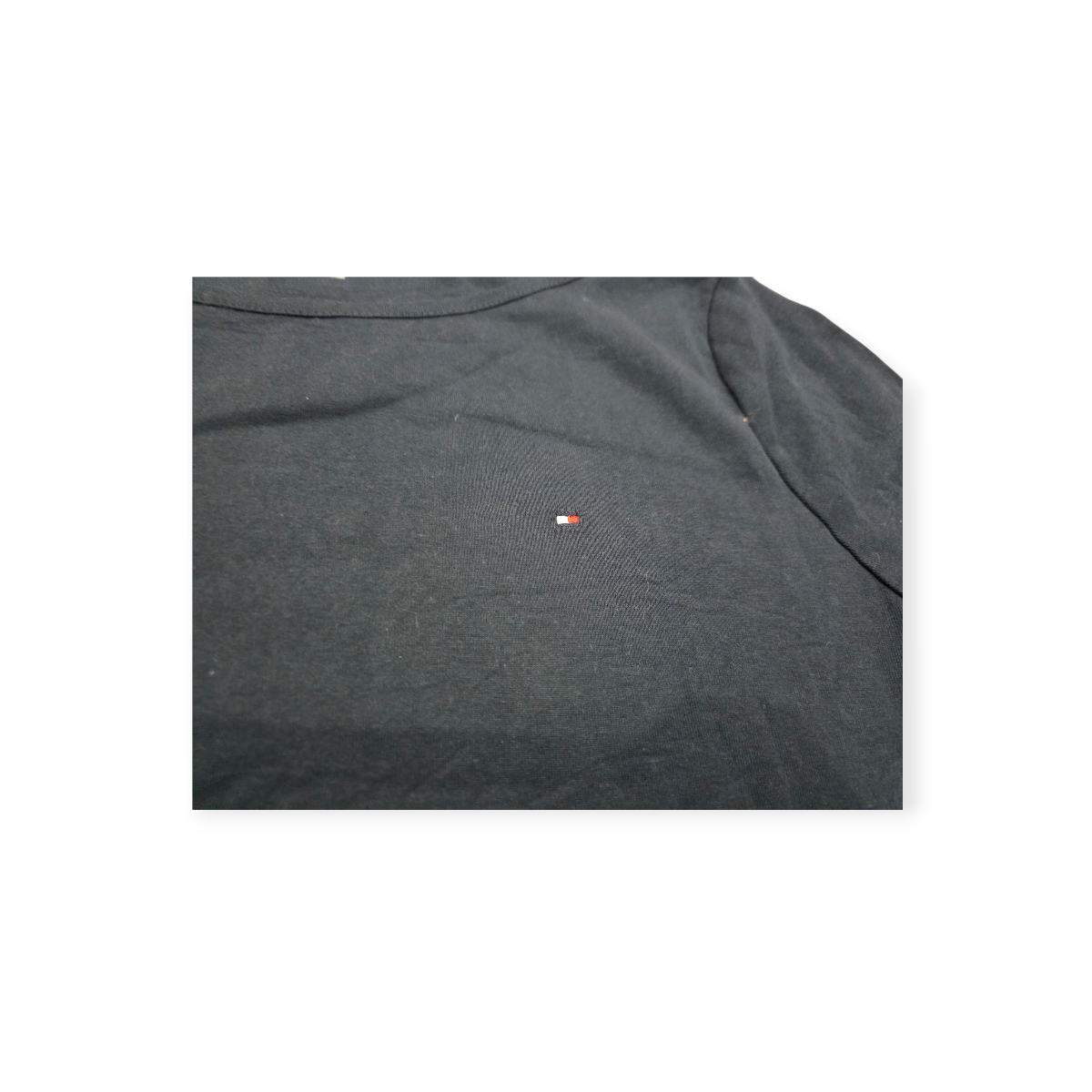 Playera Tommy Hilfiger Xgrande Xl Negra Manga Corta