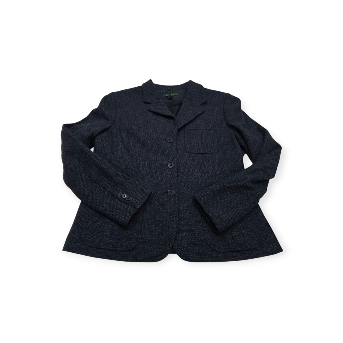Blazer Ralph Lauren De Mujer Talla 16 Azul Con Gris