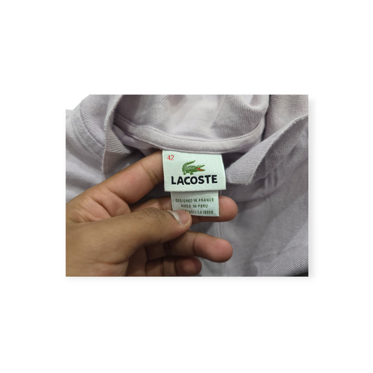 Playera Lacoste Grande L Color Lavanda