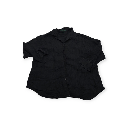 Camisa Ralph Lauren De Lino Grande L Color Negro De Mujer