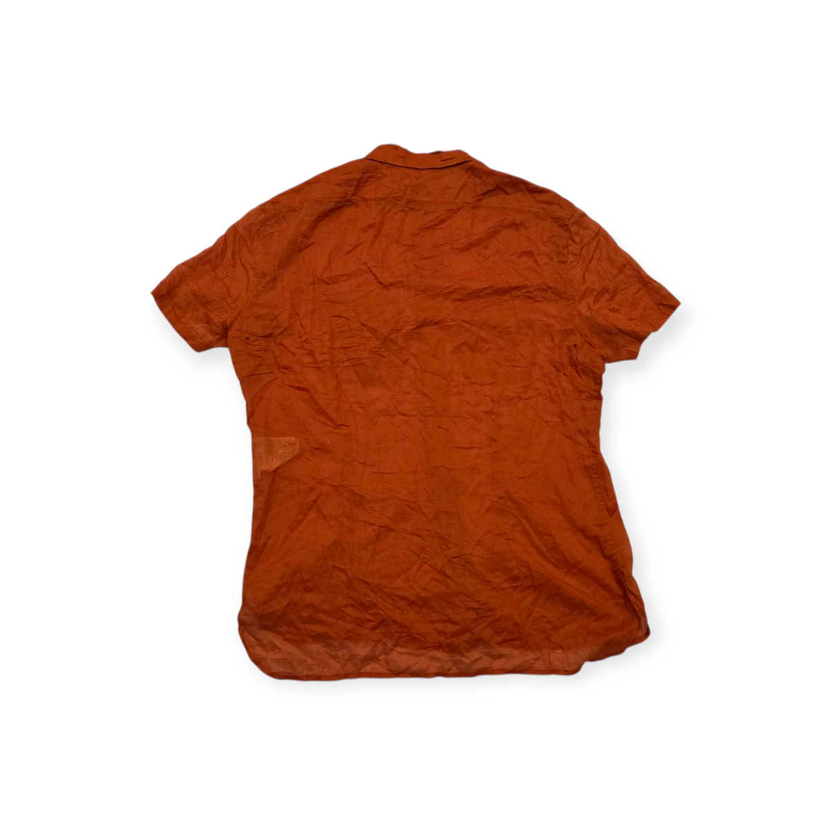 Camisa Prada De Mujer Xgrande Xl Naranja Manga Corta