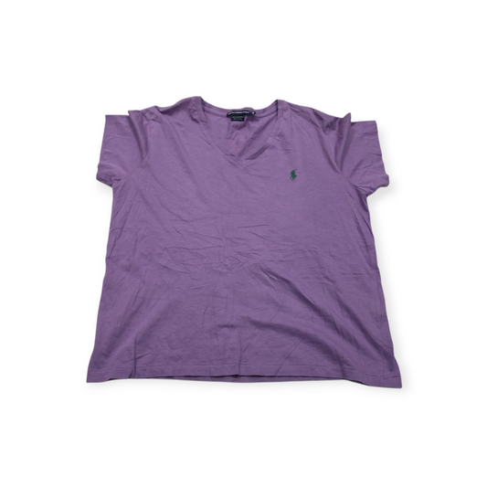 Playera Ralph Lauren Sport Mujer Xgrandexl Morado Pony Verde