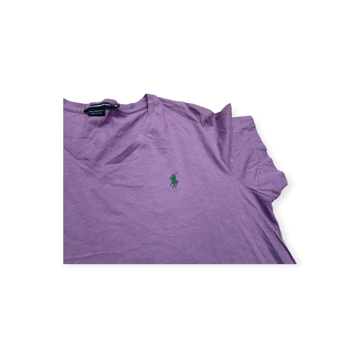 Playera Ralph Lauren Sport Mujer Xgrandexl Morado Pony Verde