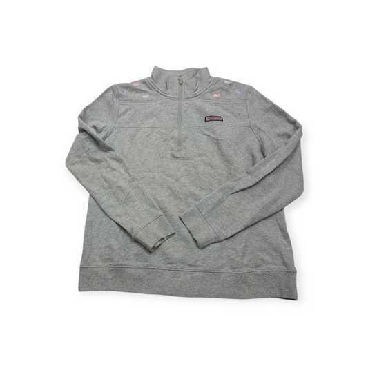 Sudadera Vineyard Vines Grande L Gris Medio Cierre De Mujer