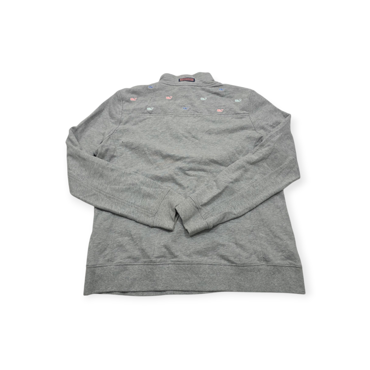 Sudadera Vineyard Vines Grande L Gris Medio Cierre De Mujer