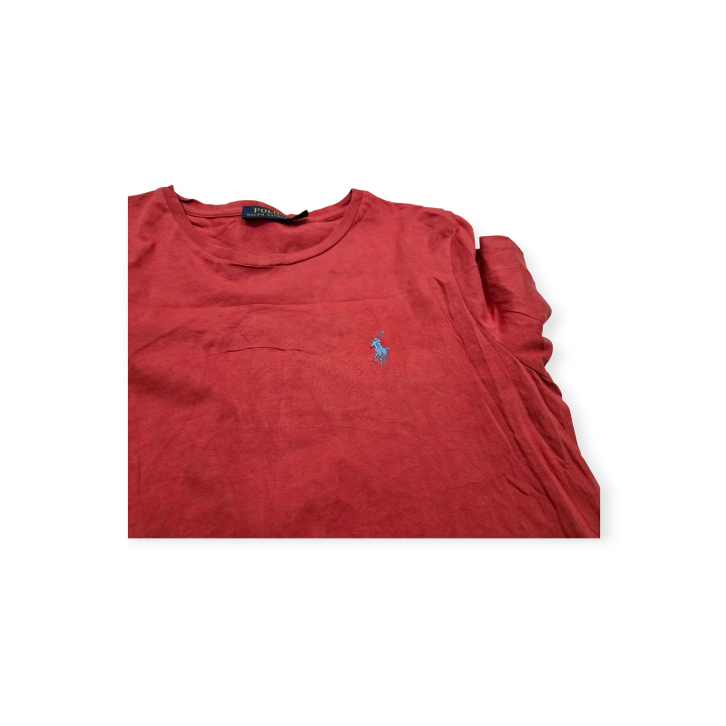 Playera Polo Ralph Lauren Grande L Coral Oscuro Pony Azul