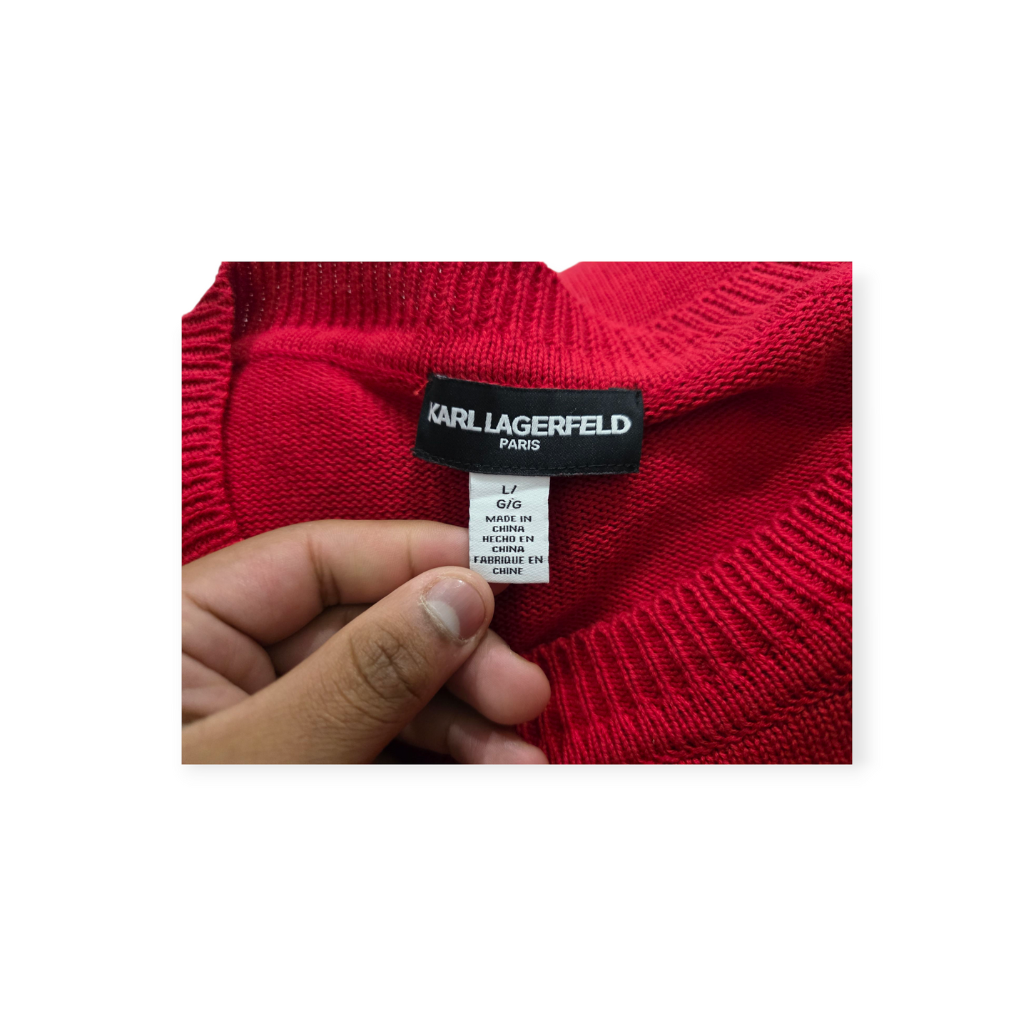 Sueter Karl Lagerfeld Grande L Rojo