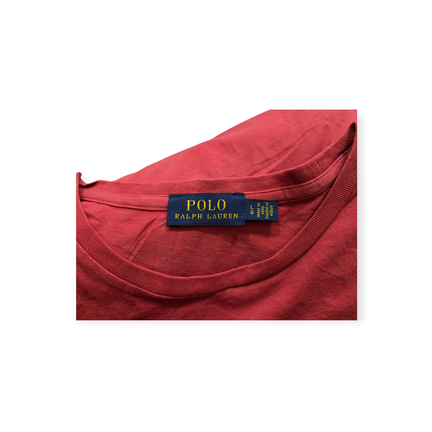 Playera Polo Ralph Lauren Grande L Coral Oscuro Pony Azul