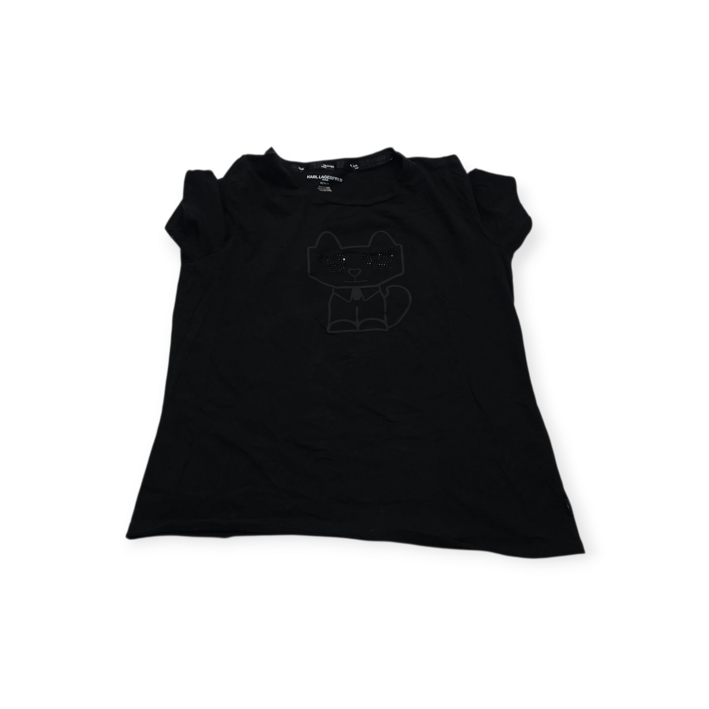 Playera Karl Lagerfeld Mediana M Negra Manga Corta