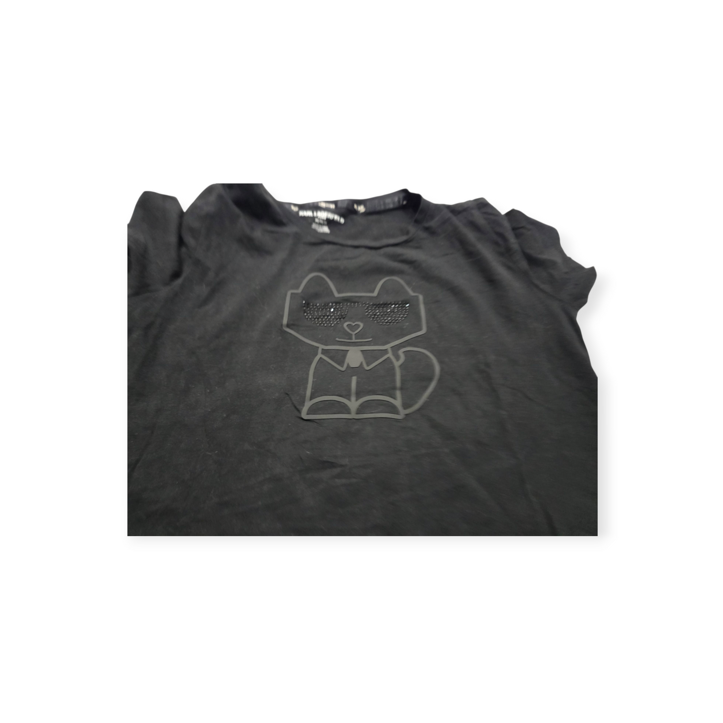 Playera Karl Lagerfeld Mediana M Negra Manga Corta