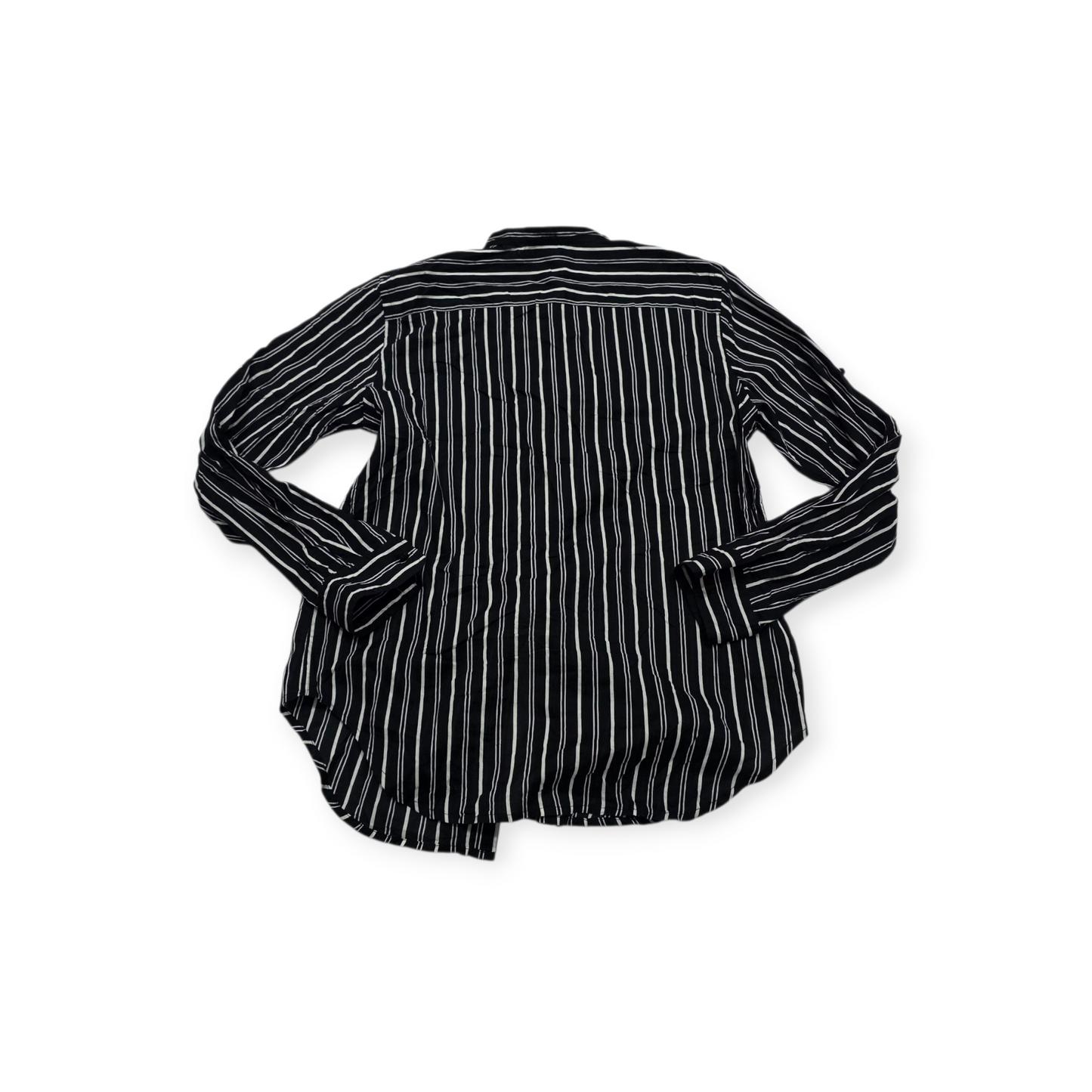 Camisa Ralph Lauren Mediana M Negro Con Gris Y Blanco Rayada